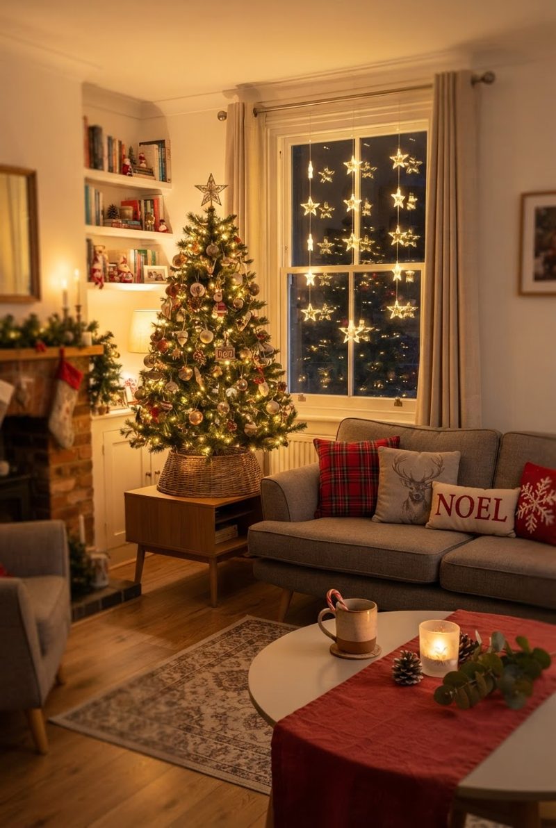 Christmas Decor for a Small Apartment (AI-generated illustration)