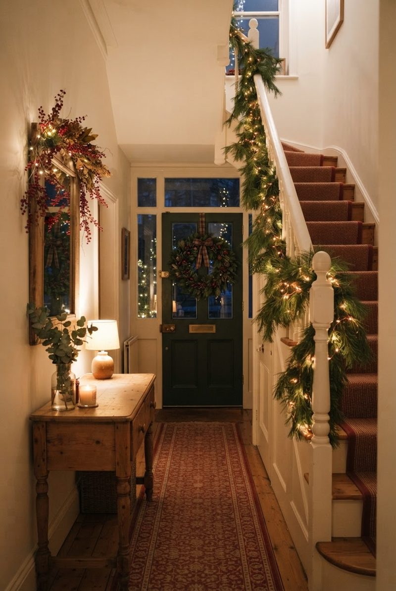 Christmas Entryway Decor Ideas (AI-generated illustration)