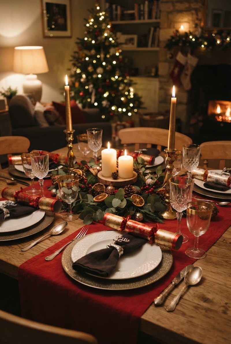 Christmas Table Decor Ideas (AI-generated illustration)